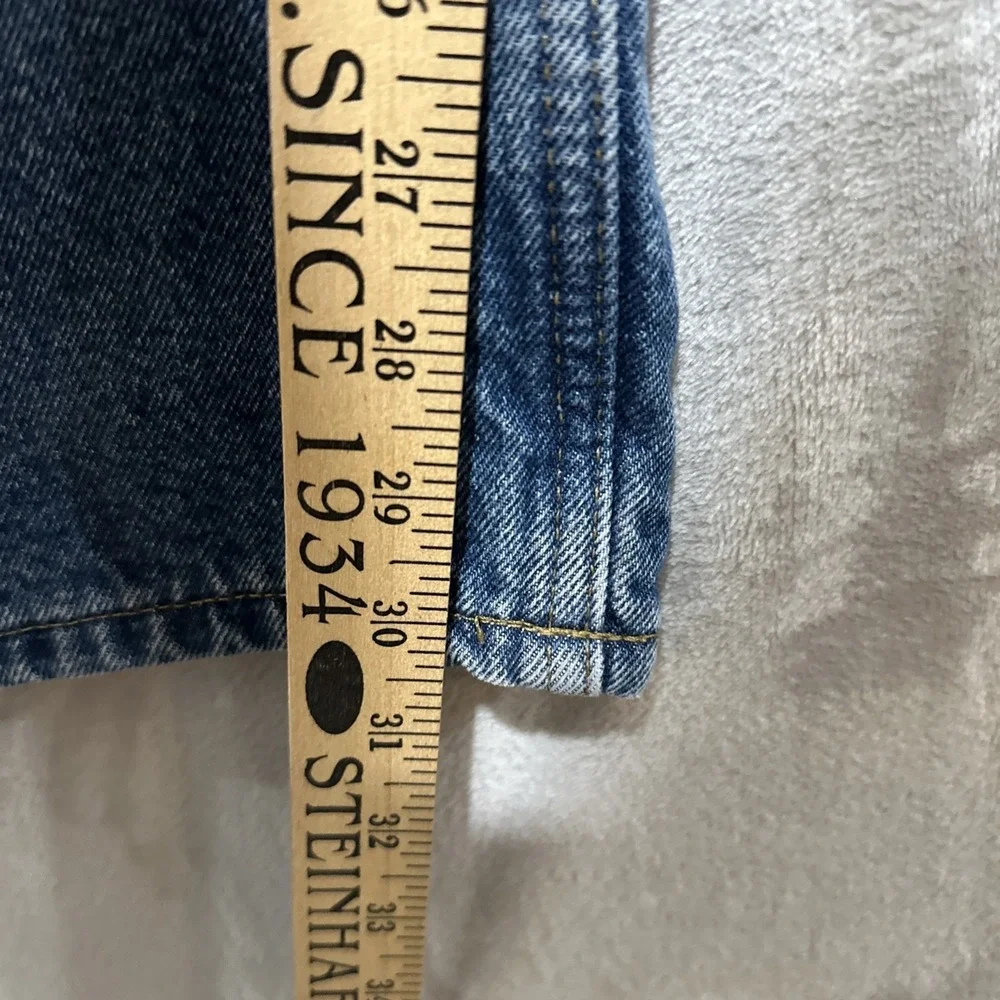 Vintage‎ Carhartt Jeans 34 Flannel Lined Blue Denim Relaxed Straight B172 DST